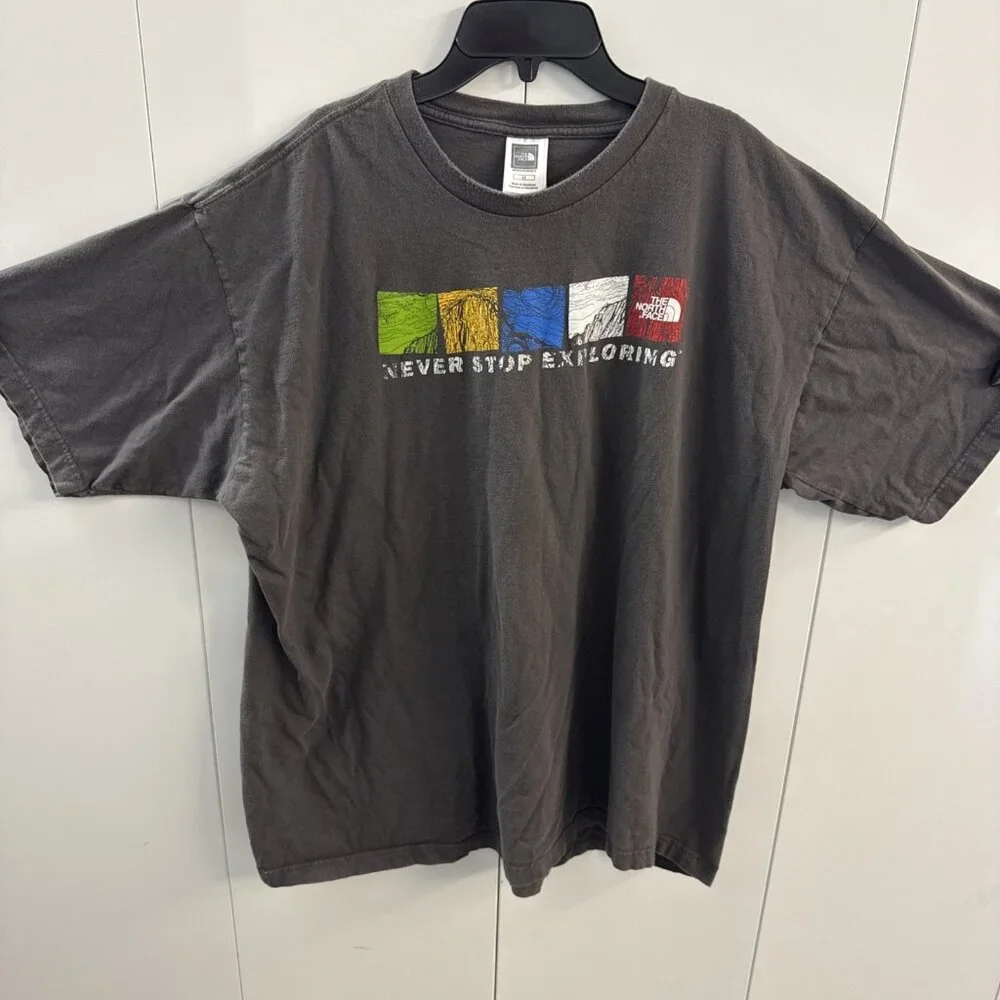The North‎ Face Mens T-shirt XXL Blue Never Stop Exploring 2XL